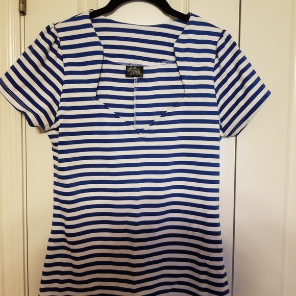 Rock Steady Sophia Blue Striped Top - Picture 2 of 4